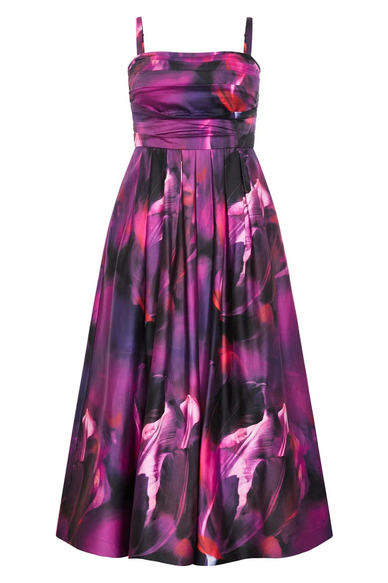 Rosalee Floral Maxi Dress, Alternate, color, VIVID BLUR
