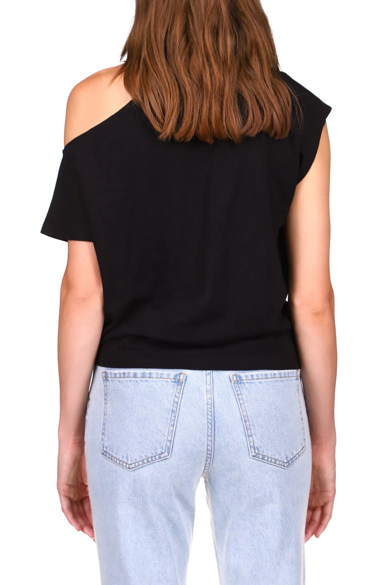 Part-Time Lover Single Cold Shoulder T-Shirt, Alternate, color, BLACK