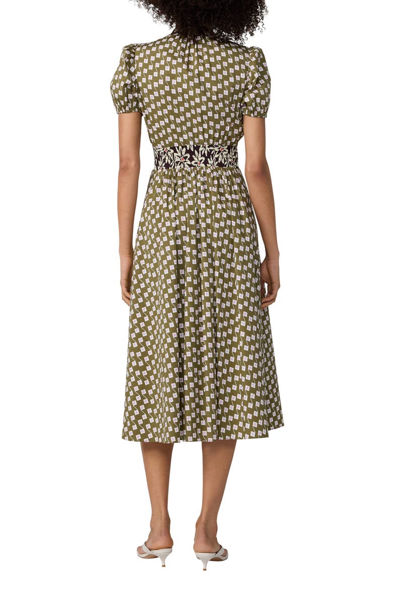Erica Stretch Cotton Midi Dress, Alternate, color, LOCH BOX