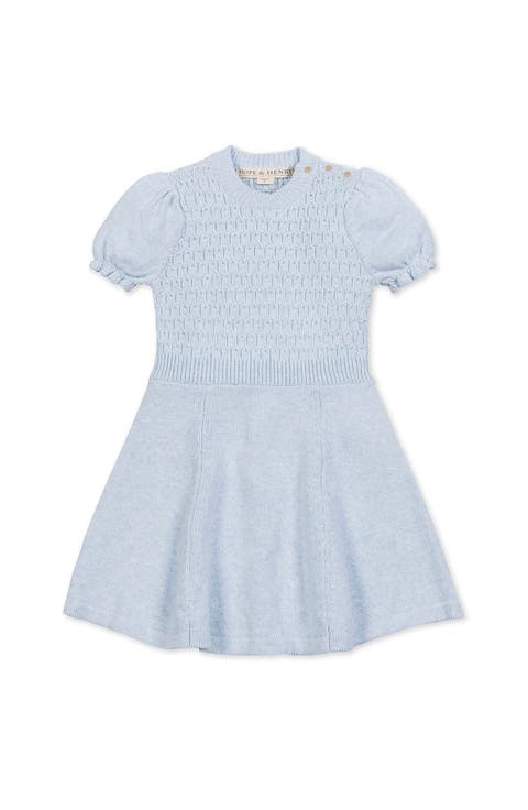 Kids' Organic Puff Sleeve Sweater Dress (Toddler, Little Kid and Big Kid)