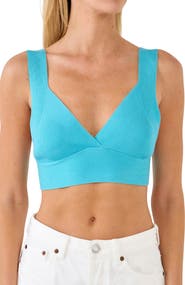 Endless Rose Tie Back Rib Bra Top