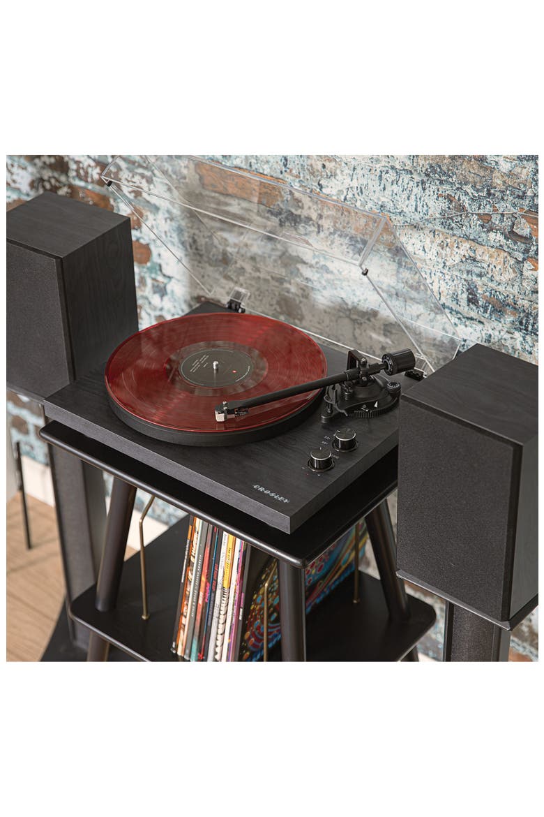 C62 Record Player with Speakers, Alternate, color, BLACK TONES