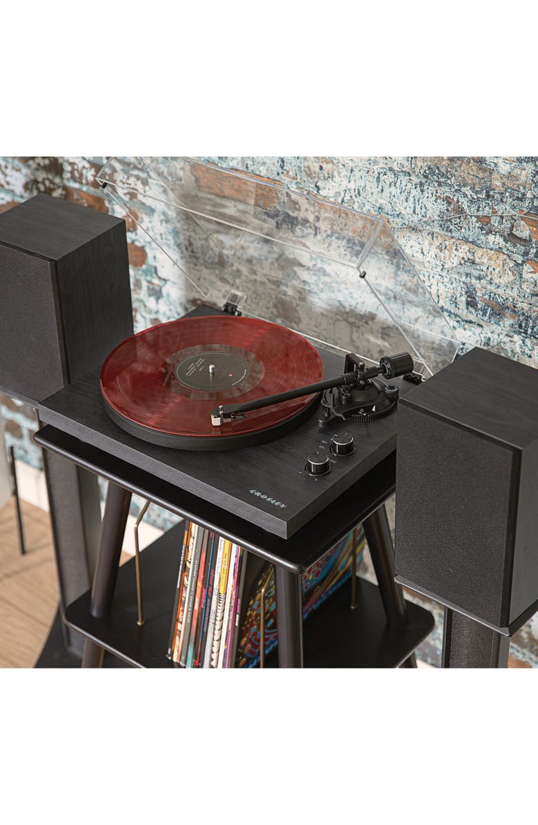 Crosley Radio C62 Record Player with Speakers, Alternate, color, Black Tones