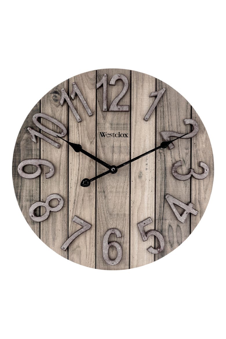 Barn Farmhouse Clock, Main, color, BROWN