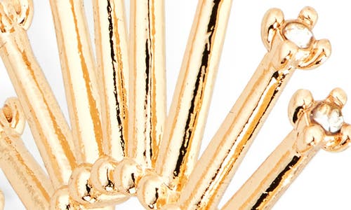 Area Stars Crystal Sunray Hoop Earrings In Gold