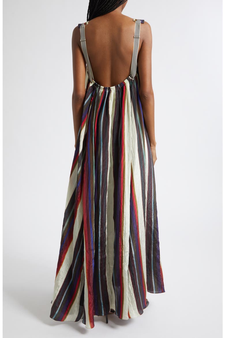 Morris Stripe Crinkled Maxi Dress, Alternate, color, CALLA LILY MULTI