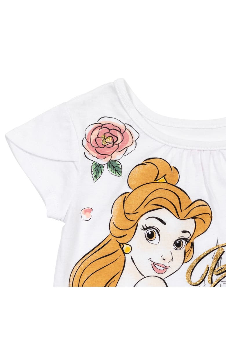 Disney T-Shirt Skirt & Scrunchie Set, Alternate, color, Belle White White