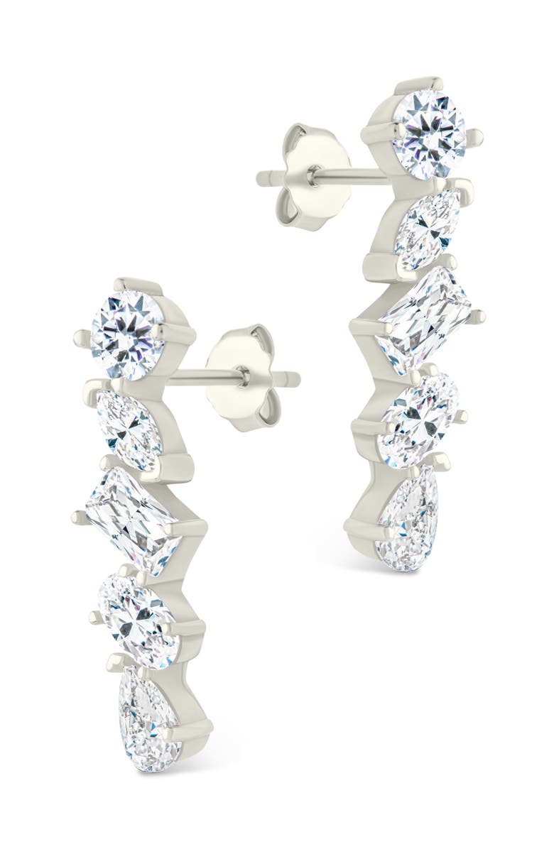 Sterling Forever Blythlyn Cubic Zirconia Drop Earrings, Alternate, color, Silver