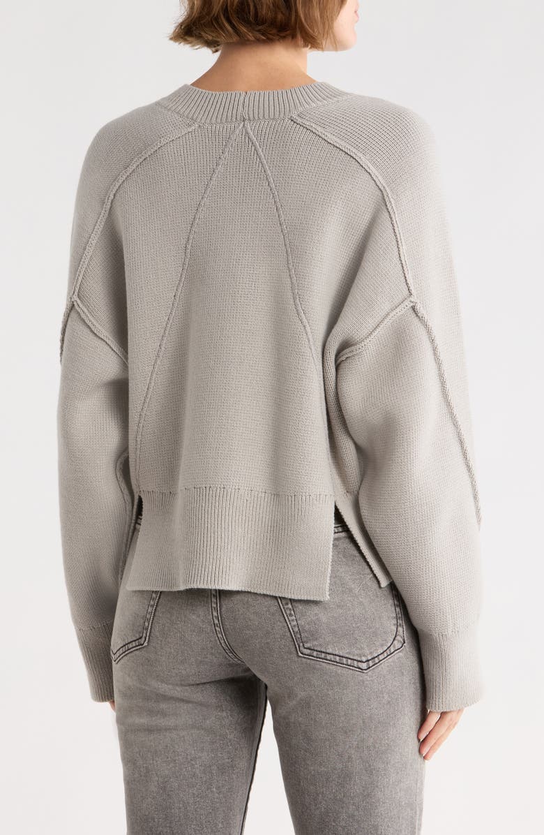 rag & bone Lysa Crewneck Sweater, Alternate, color, Natural Grey