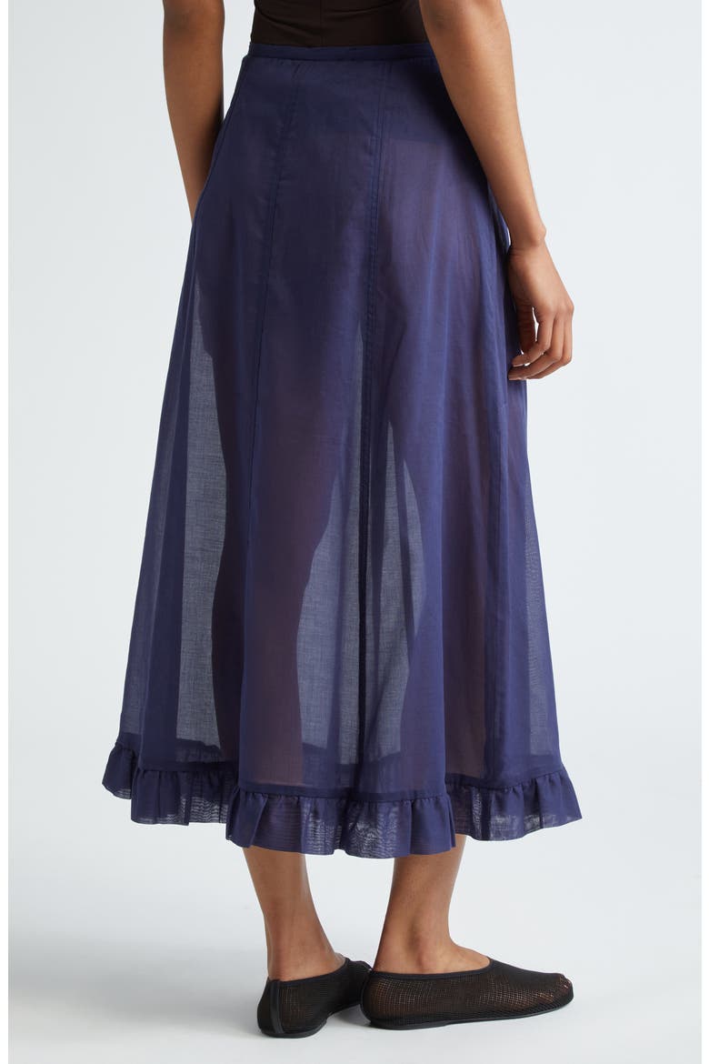 Andolini Low Rise Organic Cotton Skirt, Alternate, color, NAVY