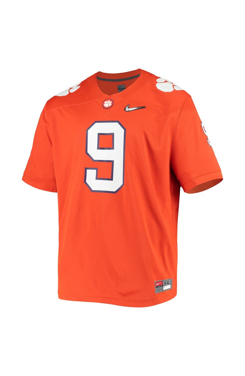 Nike Men's Nike #9 Orange Clemson Tigers Game Jersey, Alternate, color,