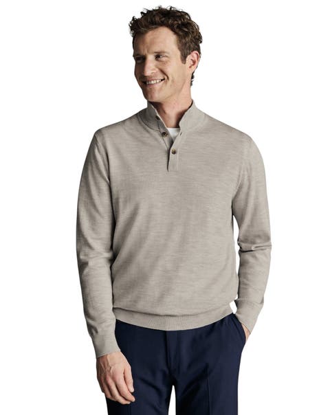 Pure Merino Button Neck Sweater