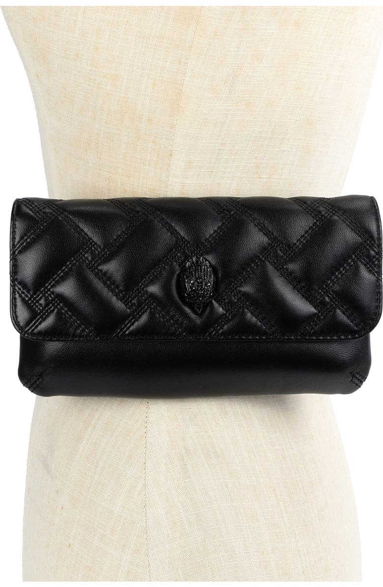 Kurt Geiger London Kensington Quilted Leather Belt Bag, Alternate, color,