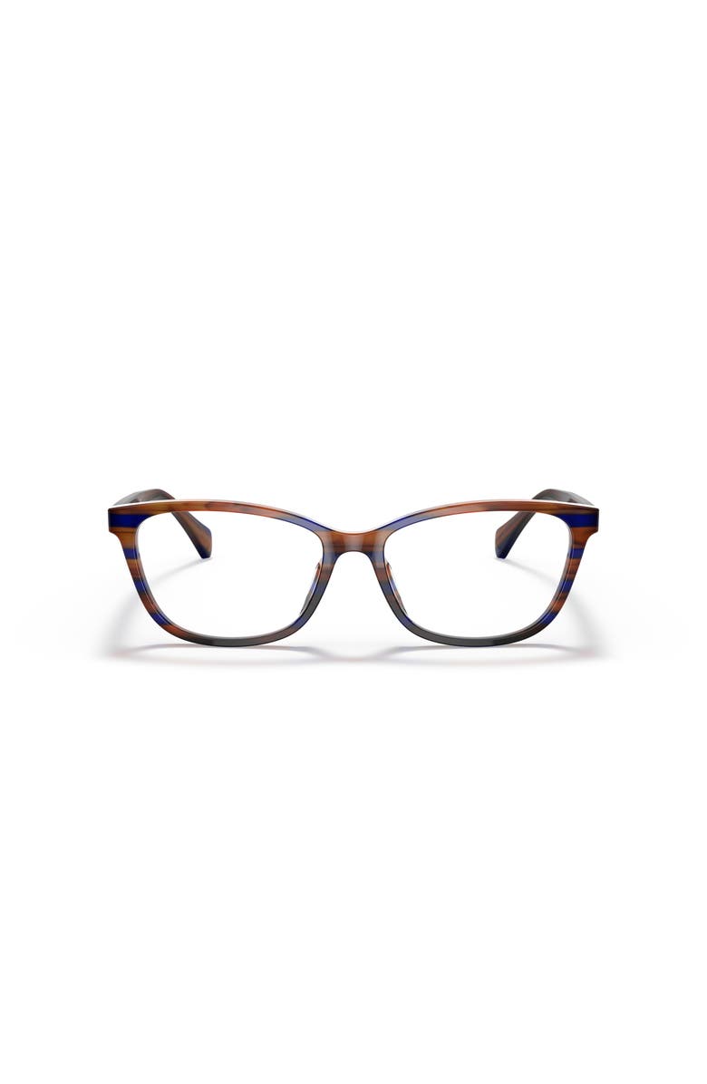 RALPH 53mm Rectangle optical glasses, Alternate, color, Brown