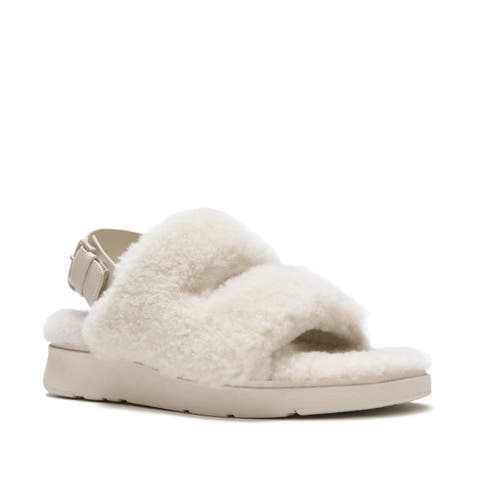 Gen-Ff Shearling Two-Bar Sandals
