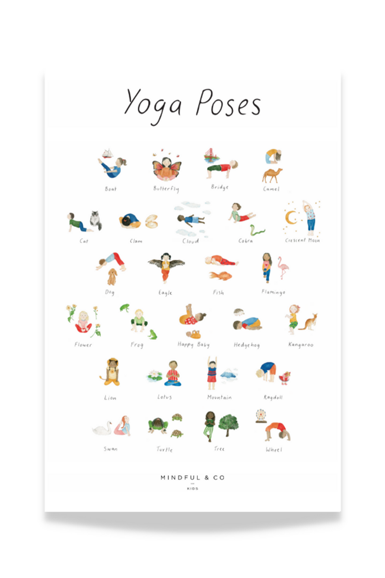 Yoga Poses Print, Main, color, Yoga Poses Print