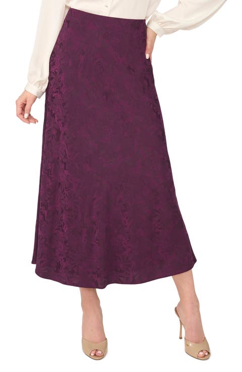 Jacquard Pull-On Midi Skirt