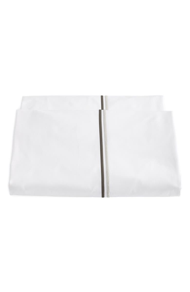 Matouk Essex Duvet Cover, Main, color, Charcoal