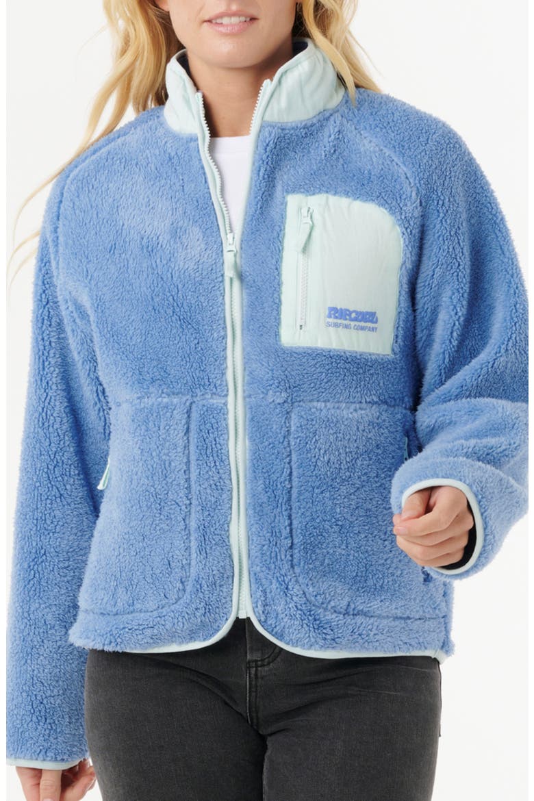 Shore Break Polar Fleece Zip Up Jacket, Main, color, BLUE
