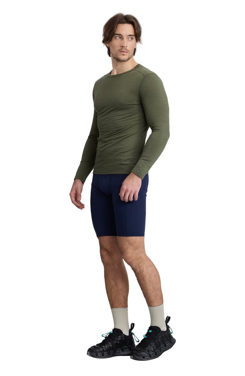 COZY ZERO Men's 100% Merino Classic L/S Crew, Main, color, Olive