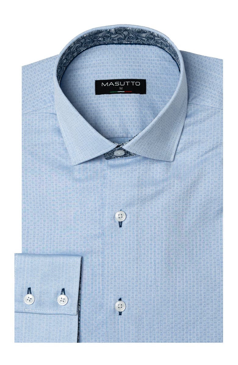 MASUTTO Nikola Button Down Long Sleeve Shirt, Main, color, Blue