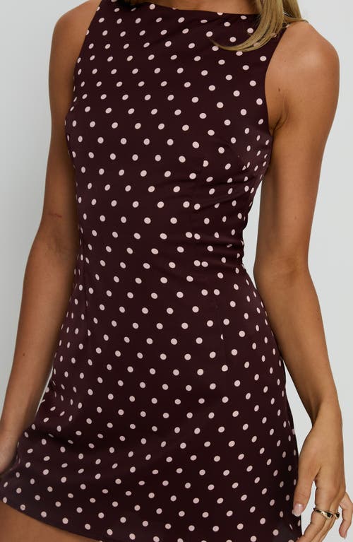Princess Polly Kherin Polka Dot Skirted Romper In Brown