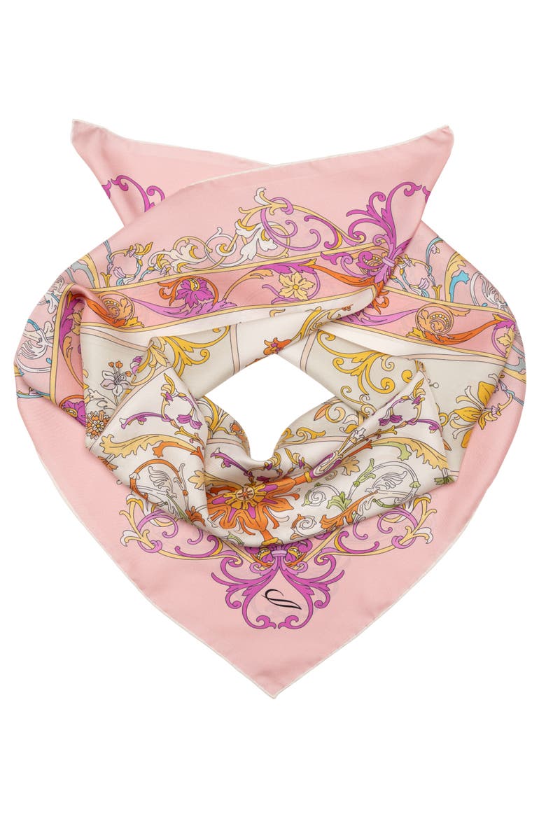 Paulina - Silk Foulard for Women, Alternate, color, Pink