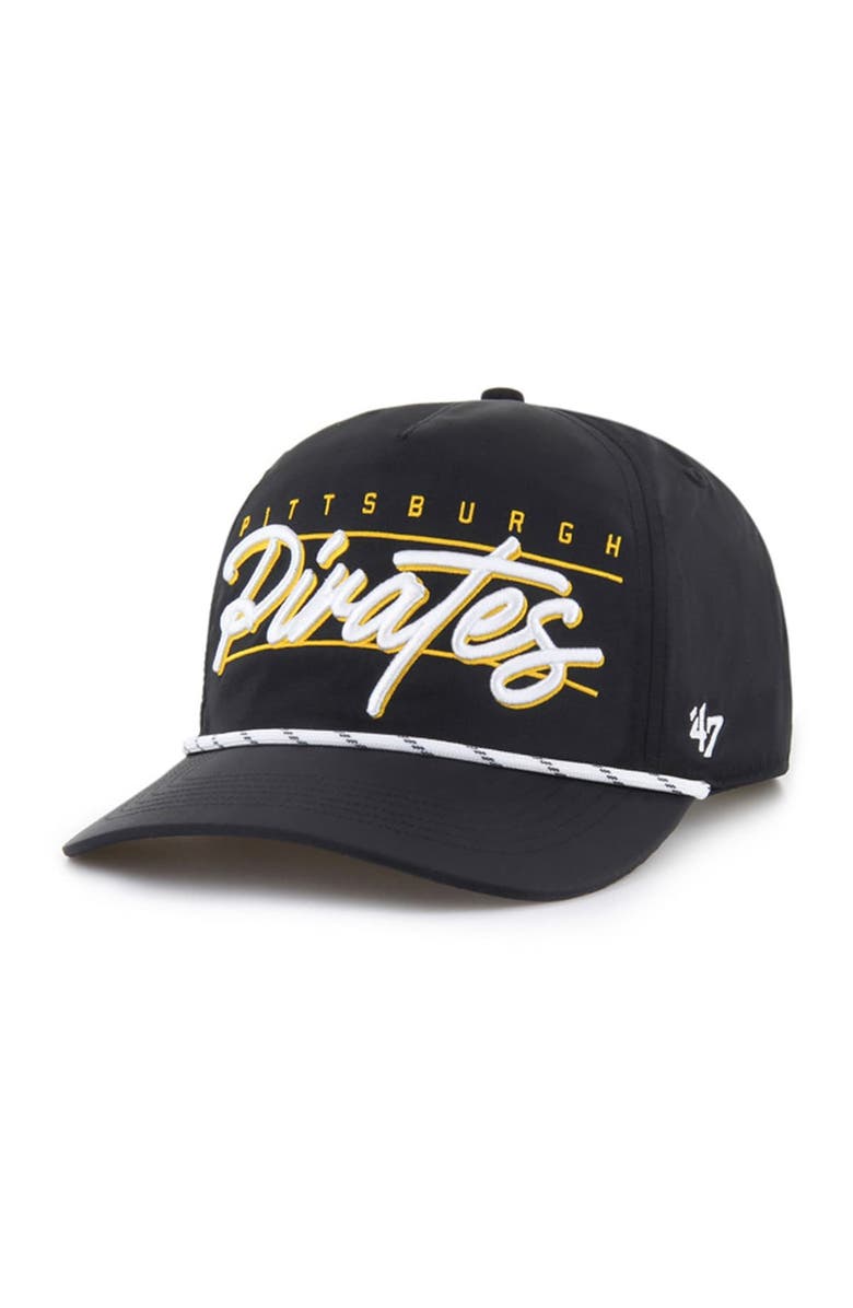 '47 Men's '47  Black Pittsburgh Pirates Condor Hitch Adjustable Hat, Main, color, 