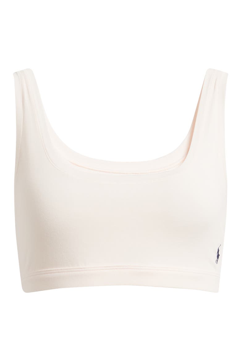 Logo Embroidered Bralette, Main, color, GARDEN ROSE