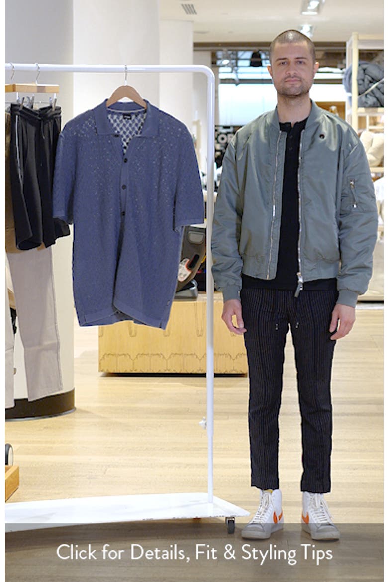 Nappo Pointelle Short Sleeve Button-Up Shirt video