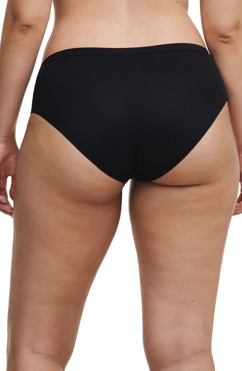 Chantelle Lingerie Ace Lace Trim Bikini, Alternate, color, Black