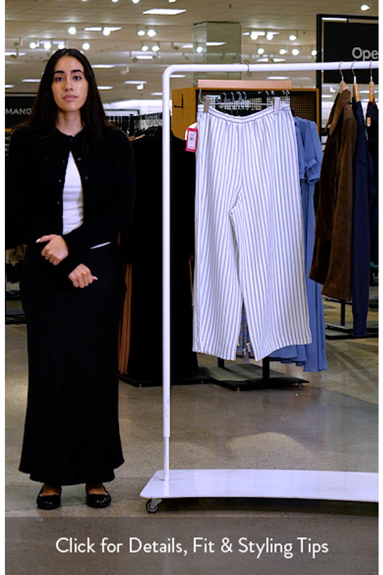 Stripe Pull-On Ankle Wide Leg Pants video