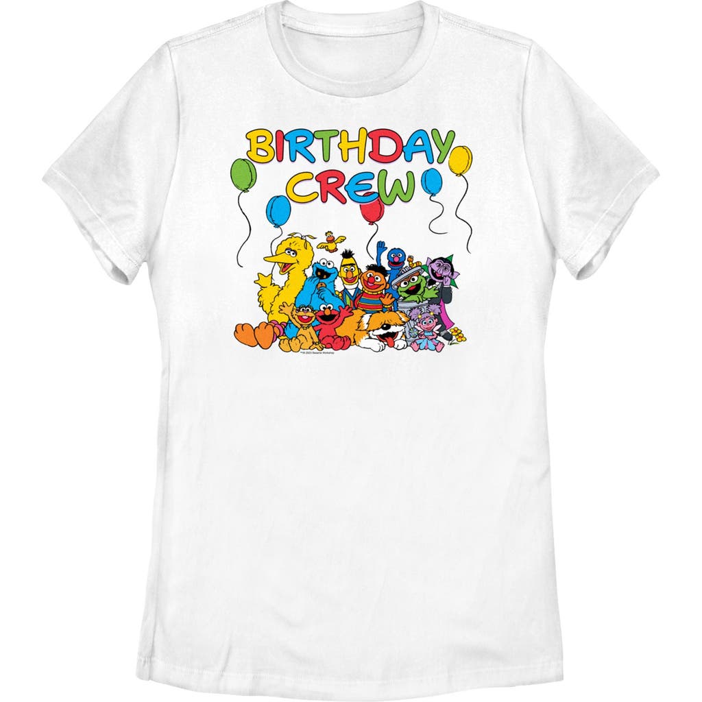 Sesame Street Birthday Crew Graphic T-shirt In White