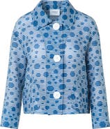 Akris punto Stripe Dot Organza Crop Jacket