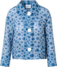 Akris punto Stripe Dot Organza Crop Jacket