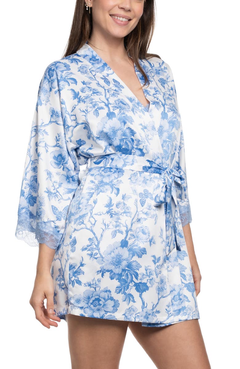In Bloom by Jonquil Molleigh Toile Print Satin Wrap, Alternate, color, Ivory