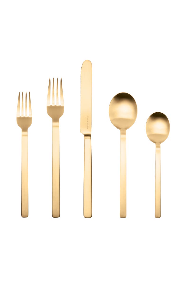 Mepra Stile By Pininfarina Flatware Set - 5 Pieces, Main, color, Ice Gold