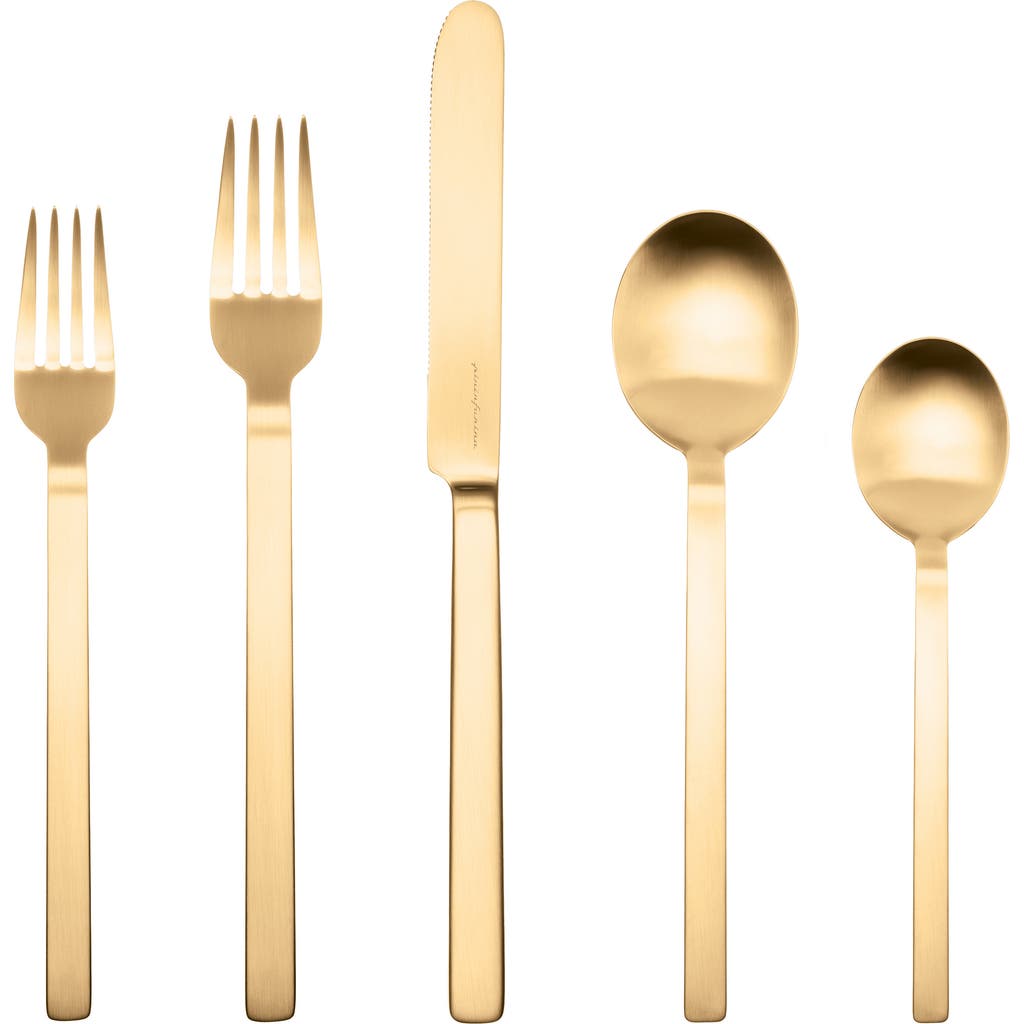Mepra Stile By Pininfarina Flatware Set In Gold