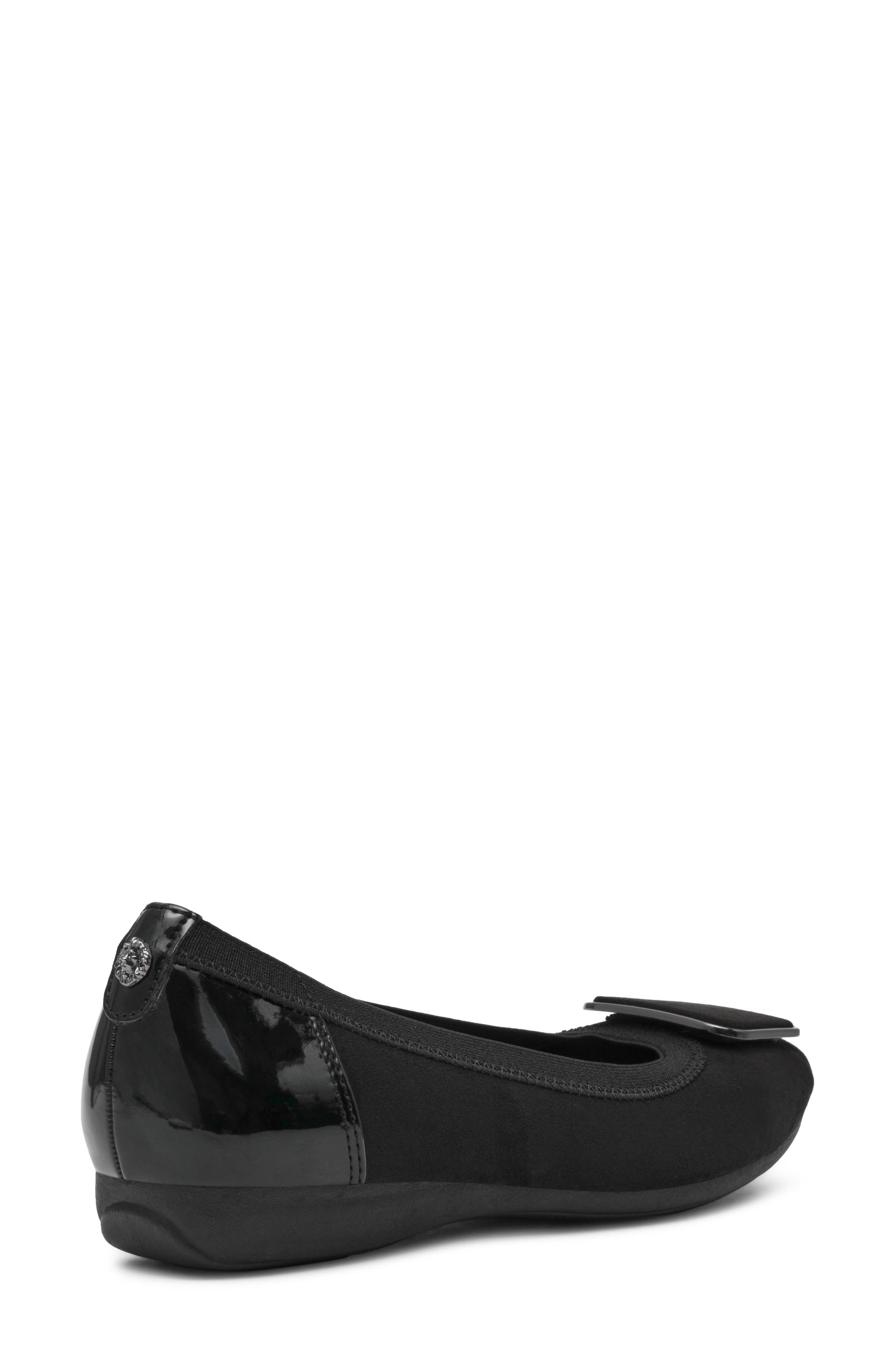 Ucal Skimmer Flat, Alternate, color, BLACK MICROSUEDE