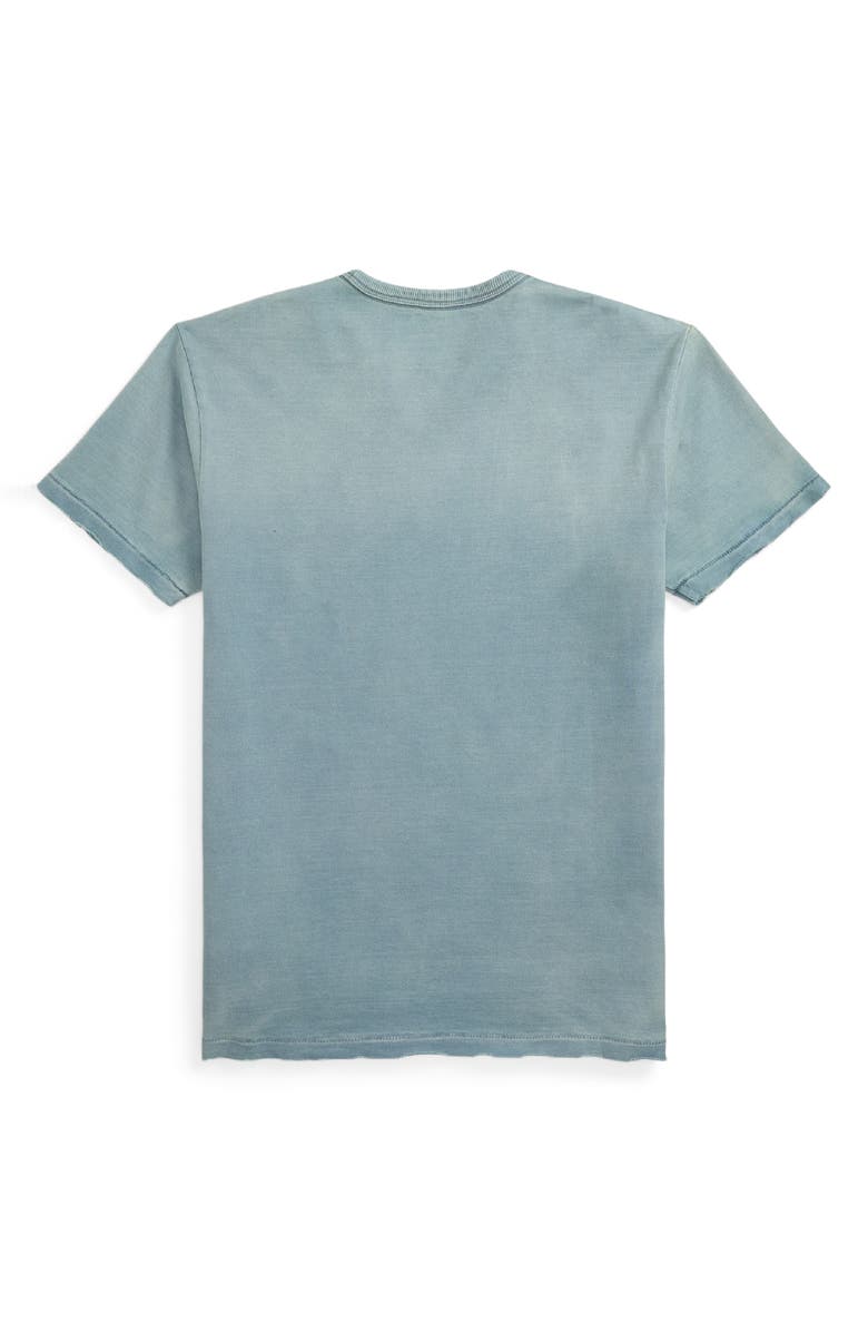 Double RL Distressed Jersey Graphic T-Shirt, Alternate, color, Washed Indigo