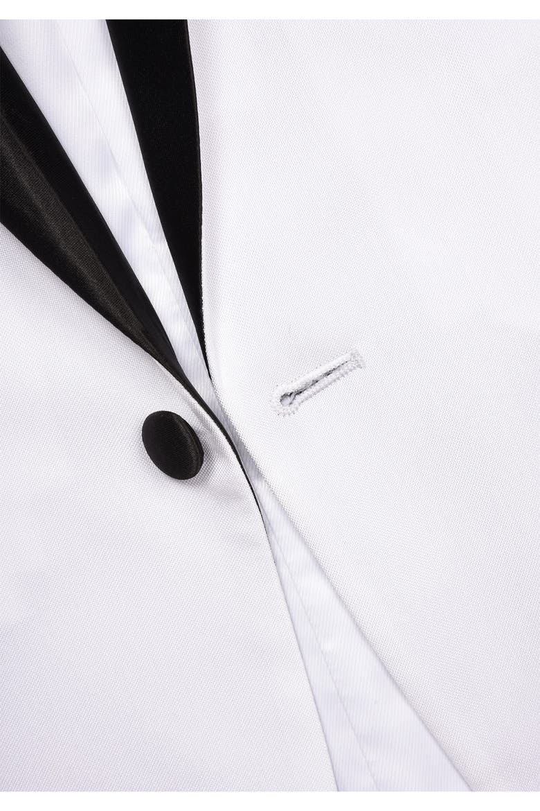 Shawl Lapel Slim Fit Tuxedo, Alternate, color, WHITE