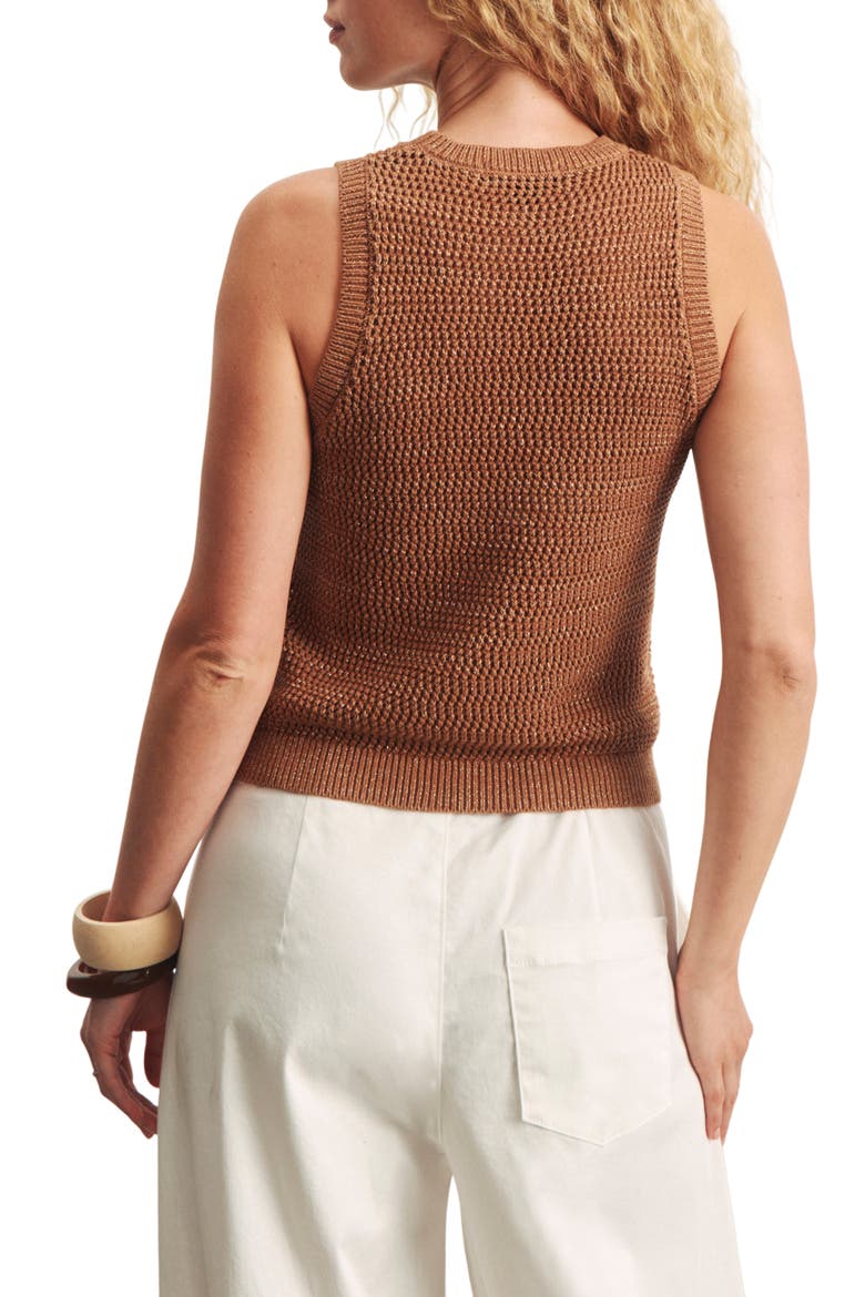 Metallic Sparkle Sweater Tank, Alternate, color, TOASTED COCONUT BROWN