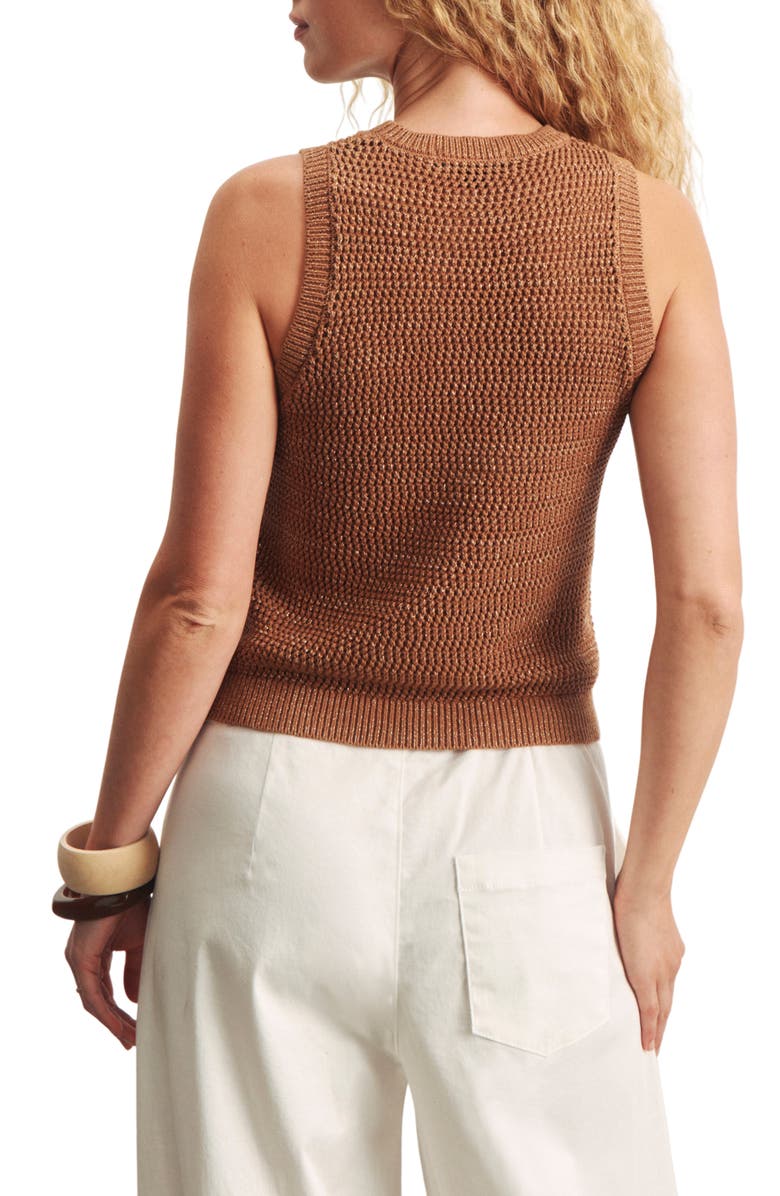 Sanctuary Metallic Sparkle Sweater Tank, Alternate, color, Toasted Coconut Brown