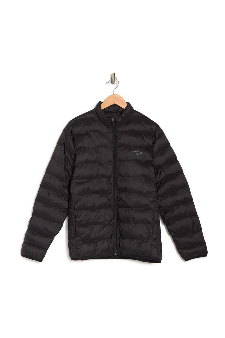 Faux Down Puffer Jacket, Alternate, color, CAVIAR