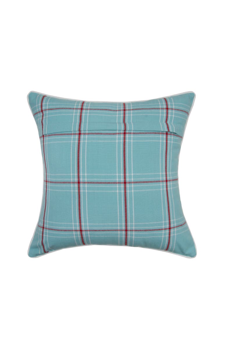C&F Home Plaid Sand Dollar Christmas Throw Pillow, 18" x 18", Alternate, color, Blue