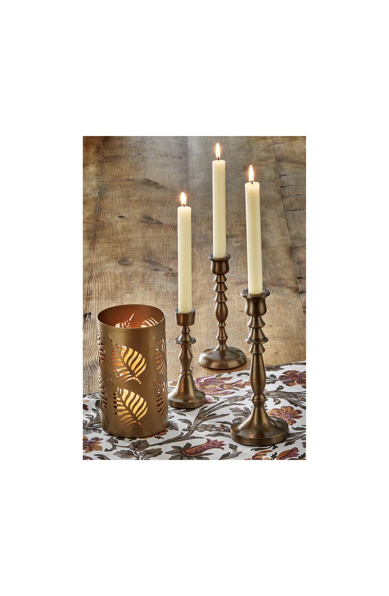 tag Antique Brass Francesca Taper Candle Holder Large Design, Alternate, color, Yellow