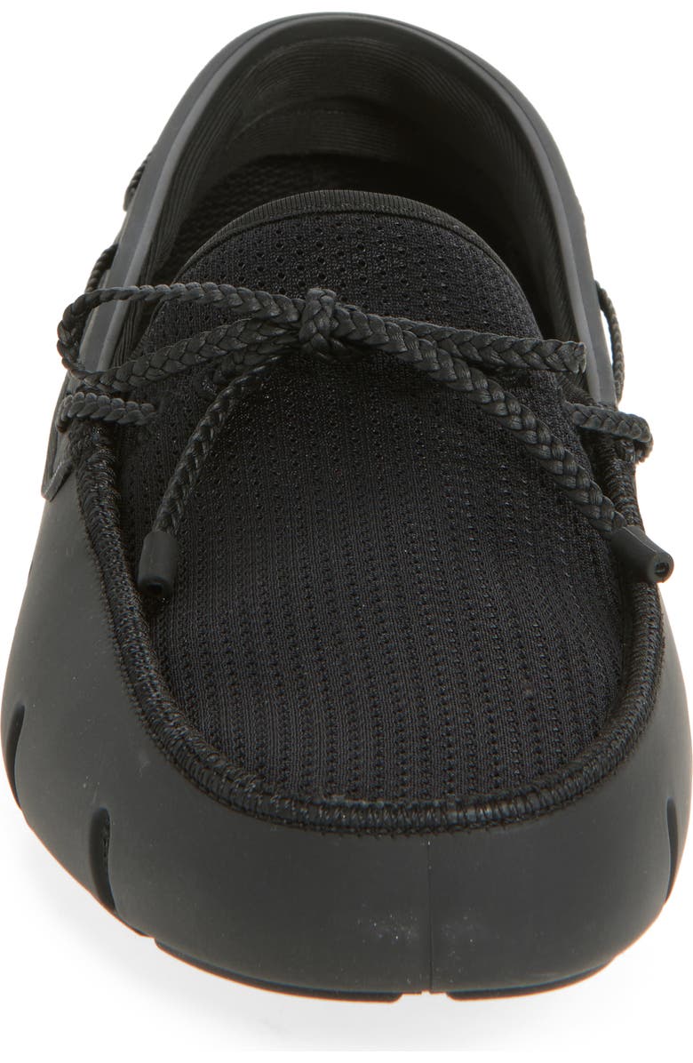 Swims Braided Lace Loafer, Alternate, color, Black