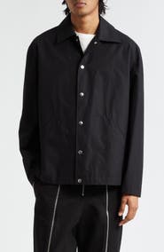 Jil Sander Logo Graphic Cotton Coach's Jacket
