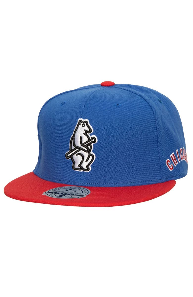 Mitchell & Ness Men's Mitchell & Ness Royal/Red Chicago Cubs Bases Loaded Fitted Hat, Alternate, color, Royal
