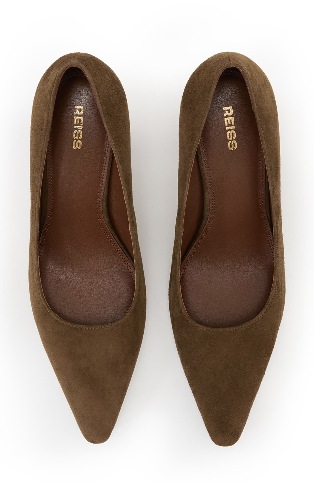 Louisa Leather Pointed Toe Pump, Alternate, color, KHAKI